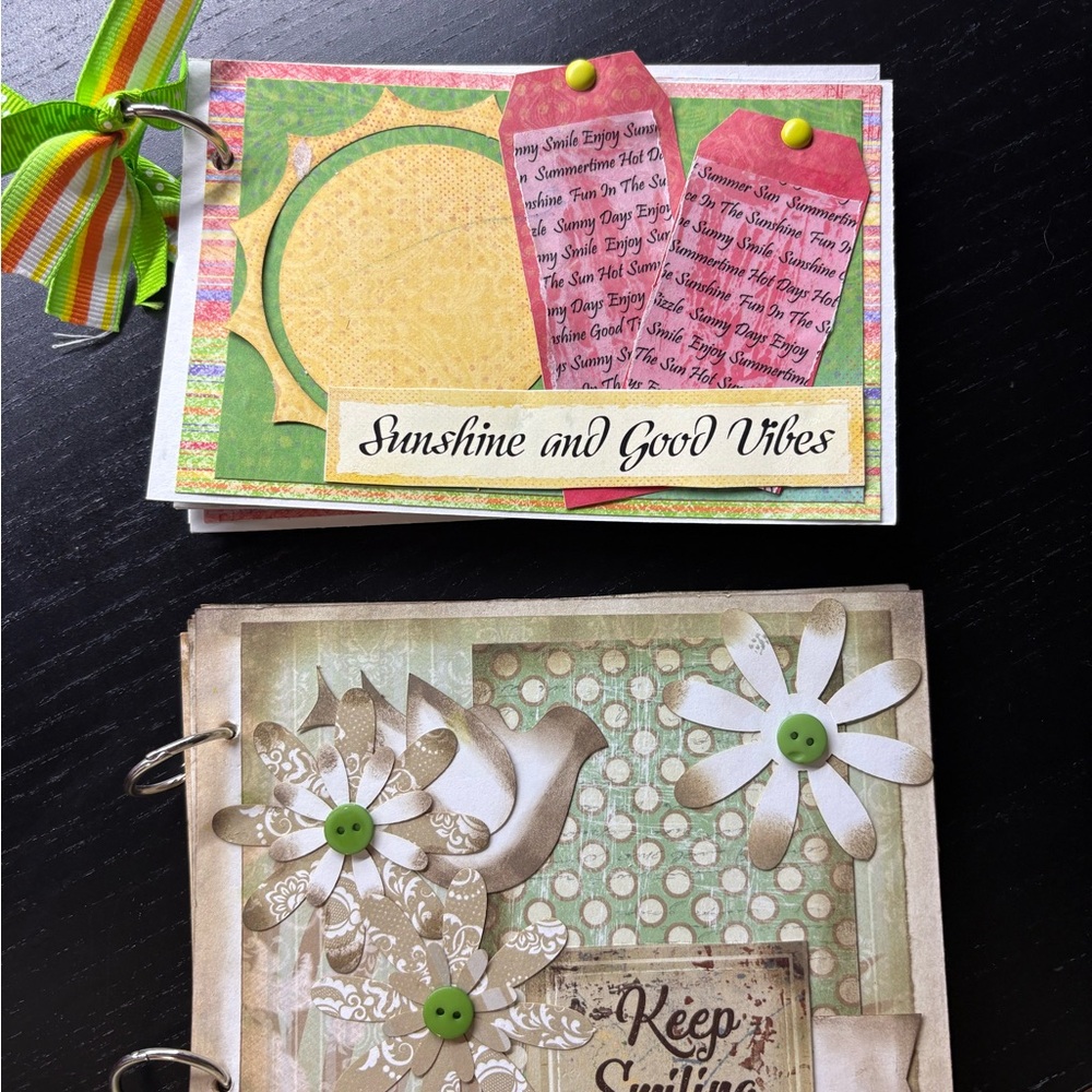 Colorful Handmade Scrapbooks